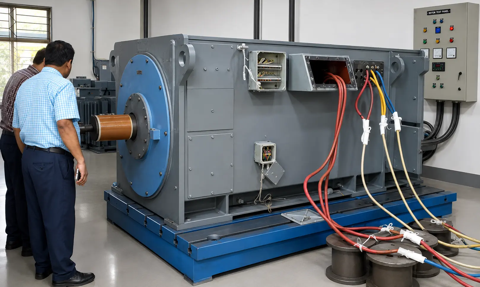 Industrial Motor Test Run